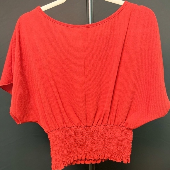 Burnt Orange Red Blouse - Picture 5 of 8
